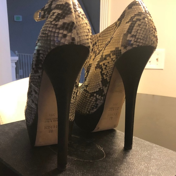 Fendi Python Platform Heels Eu 39.5 - Picture 3 of 8